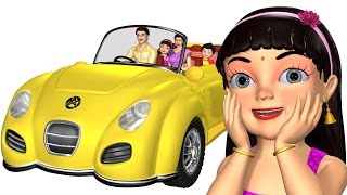 Wheels on the Car  Driving in My Car  3D Baby Songs amp Nursery Rhymes for Children [upl. by Gnouhc918]