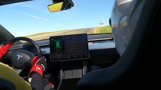 Demo Lap Thunderhill Tesla Model 3 Performance [upl. by Lilahk]