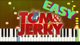 TOM AND JERRY THEME SONG  EASY Piano Tutorial [upl. by Nilyram]