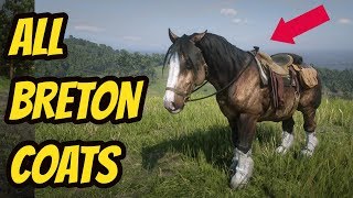 ALL COATS OF THE BRETON  Red Dead Redemption 2 RDR2 [upl. by Russel]