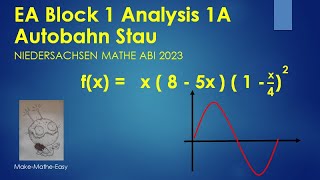 EA Niedersachsen Mathe Abi 2023 Block 1a Analysis Autobahn Stau [upl. by Ecilegna]