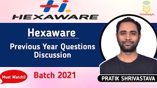 Hexaware Aptitude Questions and Answers Previous Year  Batch 2021  Must Watch [upl. by Yrohcaz618]