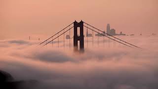 Listen to the Fog Horn at Golden Gate Bridge during Sunrise [upl. by Enitsej]