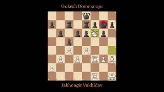 Jakhongir Vakhidov Vs Gukesh Dommaraju  FIDE World Rapid Chess Championship 2023 [upl. by Annah304]