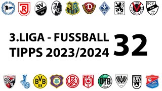 FussballTipps 3Liga  32Spieltag  Saison 20232024 [upl. by Nangatrad]