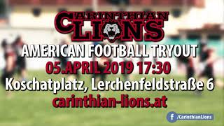 Carinthian Lions Football Tryout 05042019 [upl. by Ocirnor17]