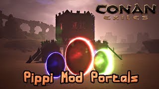 How To Set Up Warpers Fast Travel Portals With Pippi Mod  CONAN EXILES [upl. by Ennahteb553]