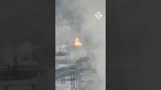 Ukrainian drone hits Russian factory 200 miles behind enemy lines [upl. by Teerpnam]