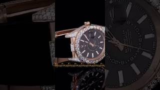 Handcrafted Moissanite Diamond Watch black belt Automatic Diamond Watch For Men [upl. by Alleber]