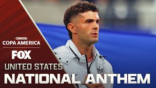 Christian Pulisic USMNT sing national anthem before match vs Bolivia  2024 Copa América [upl. by Joannes]