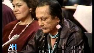 1989  American Indian Activist Russell Means testifies at Senate Hearing [upl. by Tinya]