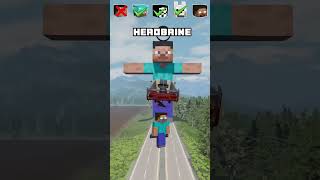 NOOB vs PRO vs HACKER vs HEROBRINE Car jump challenge 😎🚗 shorts beamngdrive [upl. by Rasecoiluj]