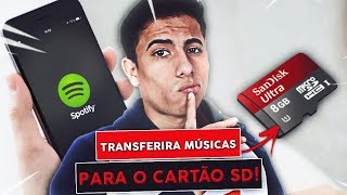 Como transferir Músicas do Spotify para o Cartão de memória SD [upl. by Nylrehs]