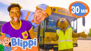 Wheels On The Puppy Bus  Blippi Songs 🎶 Educational Songs For Kids [upl. by Duile]