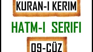 Kuran 9 CÜZ Kuran Kerim Hatmi Şerif Hatim arapça türkçe mukabele Quran muslim islam [upl. by Ahsoet426]