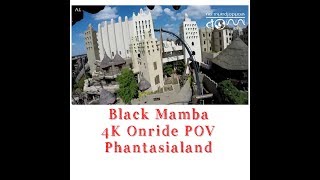 Black Mamba Phantasialand onride POV 4K UHD – front seat 1 Reihe Inverted Coaster  Deep in Africa [upl. by Donny]