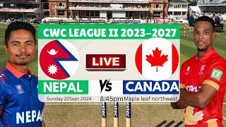 NEPAL VS CANADA ODI MATCH ANALYSIS LIVE ICC LEAGUE 2 32ND MATCH  NEP VS CAN 2024 LIVE COMMENTRY [upl. by Aicirtel]