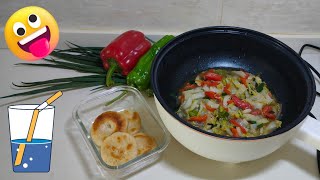 Lets make lunch Fried Dumplings and Steam Veggies 😋🥗 [upl. by Nabe286]