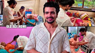 UNCUT  Vishal Pandey visit Old Age Home  Cutest Video  Reaction on Sana Makbul Shivani Kataria [upl. by Mabel356]