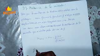 8📌 chapitre 1 Résolution Des Équations Nonlinéaires  la méthode de la sécante [upl. by Ecirad]