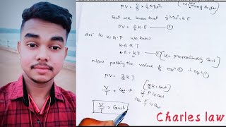 Derivation of Charles law from Kinetic Gas EquationGaseous stateKMystery lovers [upl. by Heigl471]