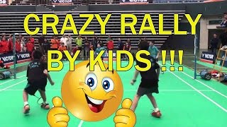 BADMINTON CRAZY RALLY BY KIDS [upl. by Vivien282]