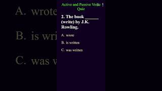 Active vs Passive Voice Quiz Part1 ActiveVoiceQuiz PassiveVoiceQuiz [upl. by Aleris]