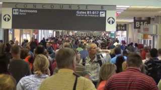 A Tour of Atlanta International Airport Concourses A B C D E and F 2013 [upl. by Twitt]