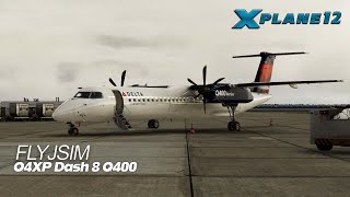 XPlane 12 Live  FlyJSim Q4XP Dash 8 Q400  KATLKEVV [upl. by Htiekram736]