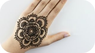 Henna Tutorial für Anfänger  Blume 1  Sanny Kaur [upl. by Joaquin951]