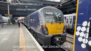 Glasgow Queen Street Low Level to Edinburgh Waverley onboard Abellio ScotRail 334040 8th July 2021 [upl. by Atiuqiram]