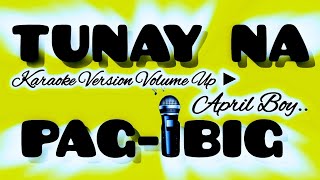 TUNAY NA PAGIBIG  APRIL BOY  KARAOKE VERSION  VOLUME UP ▶️ karaoke singer subscribe [upl. by Aiekan833]