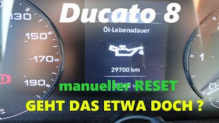 Ölwechselanzeige RESET manuell Ducato 8 ganz ohne OBD [upl. by Aek]