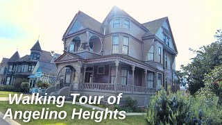 Walking Historic ANGELINO HEIGHTS  Carroll Avenue Victorian Homes in LA  Los Angeles Walk 4K [upl. by Deste]