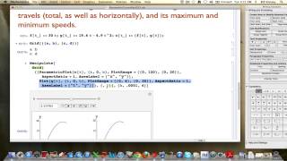 Parametric Curves Part 23 Modeling the trajectory of a ball a quotprojectilequot Part 2 [upl. by Geibel]