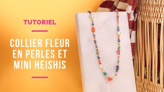 TUTO  Collier Fleur en Perles de Rocailles et Perles Heishi [upl. by Frannie56]