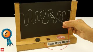 How to Make Buzz Wire Game at Home [upl. by Nodyarb]