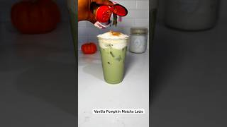 Vanilla Pumpkin Matcha Latte asmr asmrvideo recipe matchalatte matcha acrylicnails starbucks [upl. by Fitzgerald]