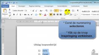 Word Nummering maken [upl. by Niels]