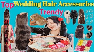 Flipkart Top Wedding Hair Accessories Haul lipkart Hair Extensions ReviewDDIVINE Hair Extensions [upl. by Colvin]