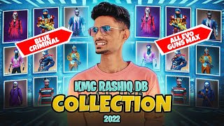 KMC RASHIQ DB ന്റെ പുതിയ COLLECTION കണ്ടോ  BLUE CRIMINAL  ALL EVO GUN MAX 😱 FREE FIRE  RASHIQ DB [upl. by Anayt]