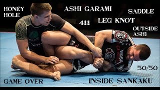 A Guide To The Main Leglock Positions Ashi Garami Saddle Leg Knot 5050 Outside Ashi [upl. by Caz]