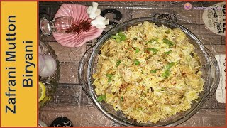 Unique Zafrani Mutton Biryani  Hyderabadi Mutton Biryani [upl. by Annekam]