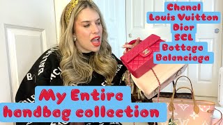 My ENTIRE Handbag Collection 2022 Chanel Louis Vuitton Balenciaga Dior and MORE [upl. by Alpers]