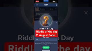 Riddle Of The Day 11 August CODE Musk Empire muskempire [upl. by Ainafetse]