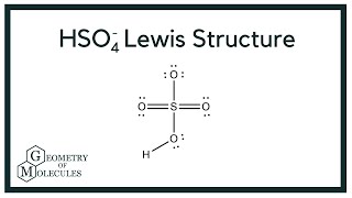 HSO4 lewis structure Bisulfite ion [upl. by Noiramaj]