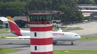 Iberia A330200 landing and takeoff operations in Guatemala La Aurora Airport [upl. by Leiahtan]