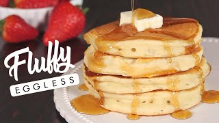 Eggless Fluffy Pancakes  Easy One Bowl  How Tasty Channel [upl. by Nnaeirelav]