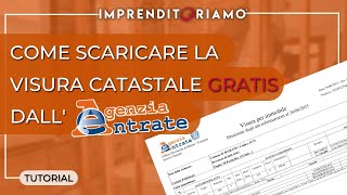 Come scaricare la visura catastale gratis dallAgenzia delle Entrate [upl. by Daune]