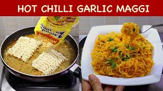 HOT Chilli Garlic Maggi  Chinese Maggi  Schezwan Maggi  Kabitaskitchen [upl. by Kumler]